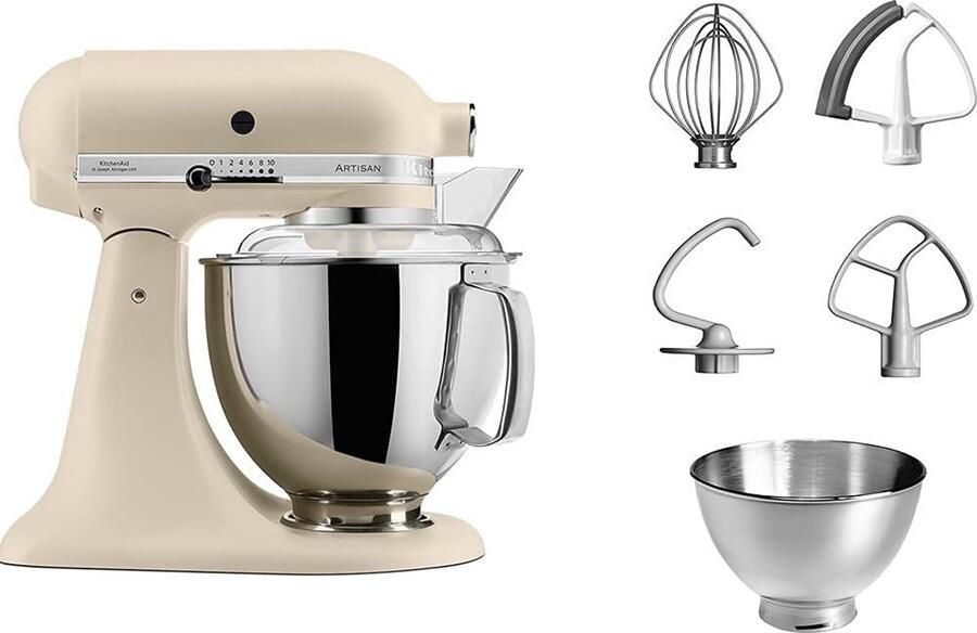 Solidchoice Artisan Keukenmachine met 4 8L Mengkom en Toebehoren