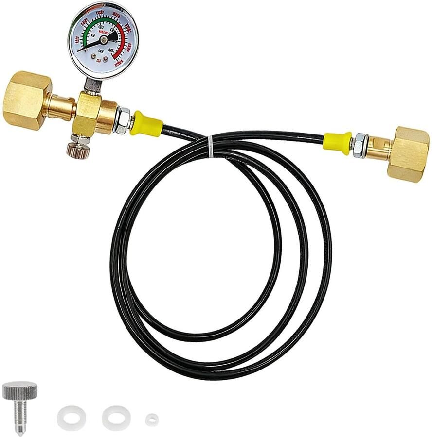 Solidchoice CO2 Adapter Hoge Drukslang met Drukmeter 1.5m