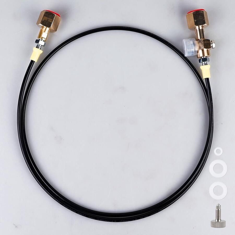 Solidchoice CO2 Vulslang 1.5 m met Hoge Druk Gauge