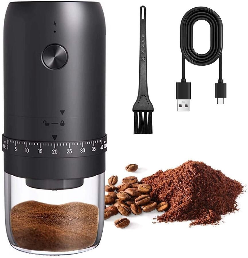 Solidchoice Draadloze Koffiemolen met Oplaadbare Batterij