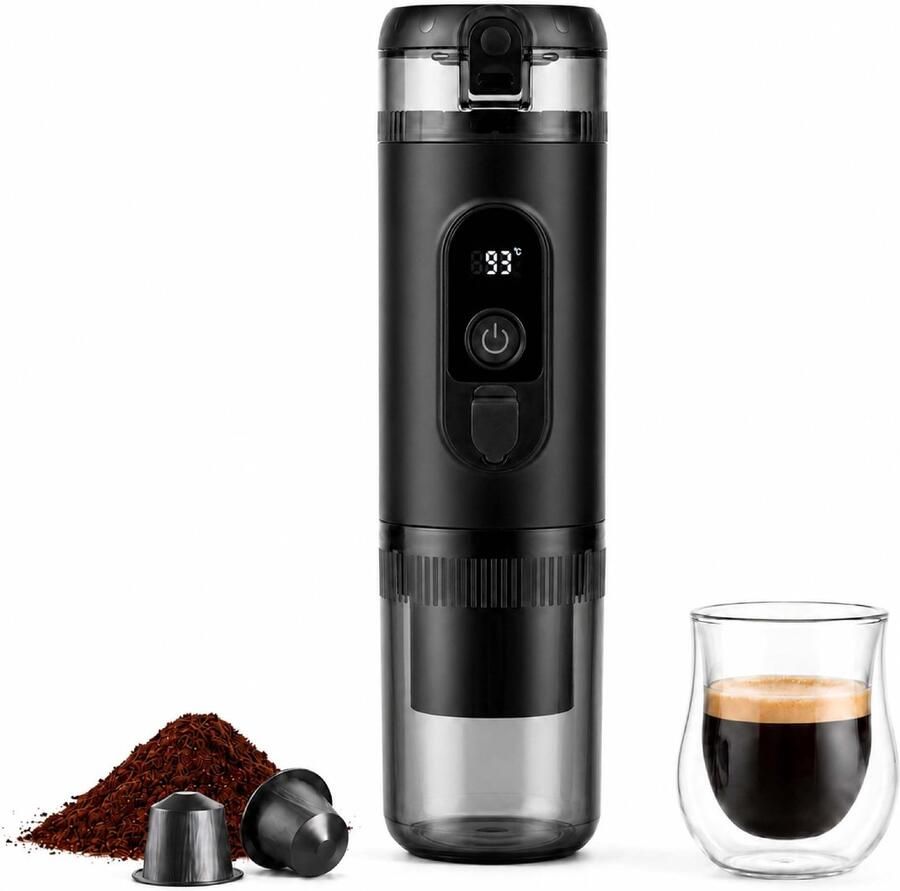 Solidchoice Draagbare Koffiemaker 2-in-1 Espresso Machine Voor Reizen en Kamperen