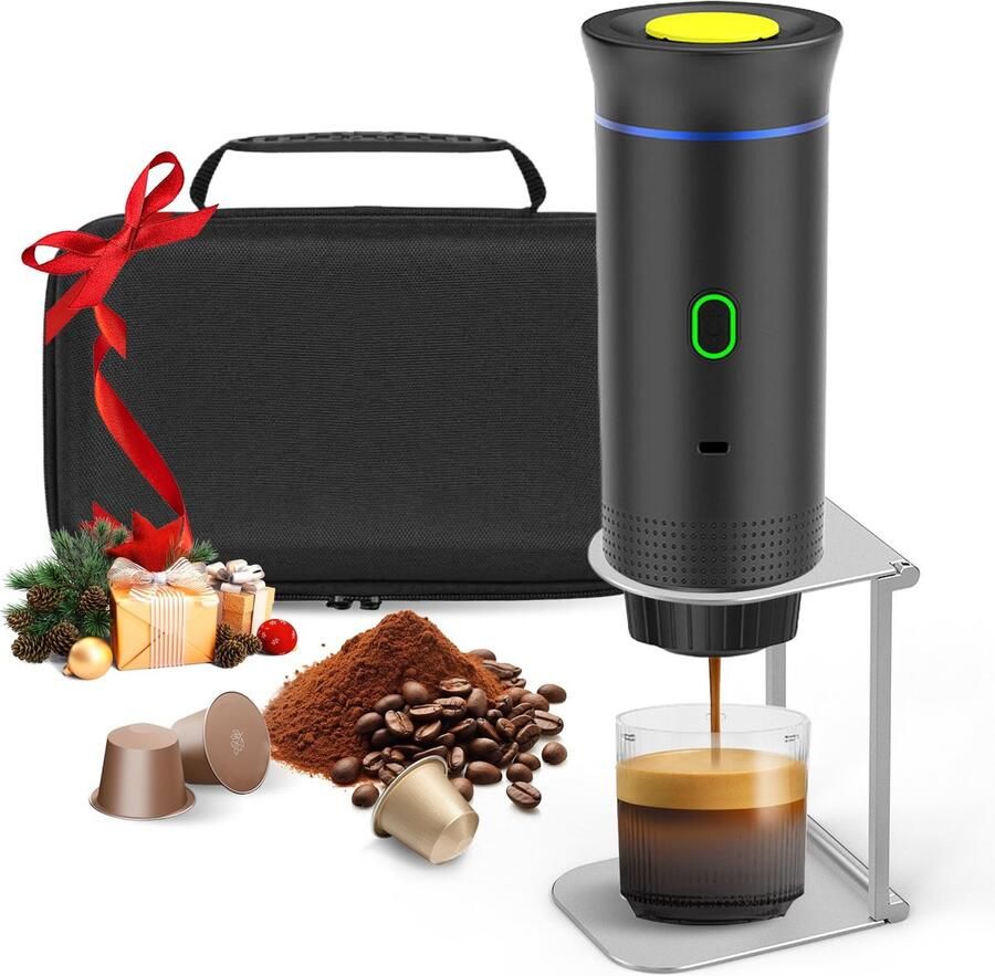 Solidchoice Draagbare Koffiemaker 3-in-1 Espresso Machine Zwart