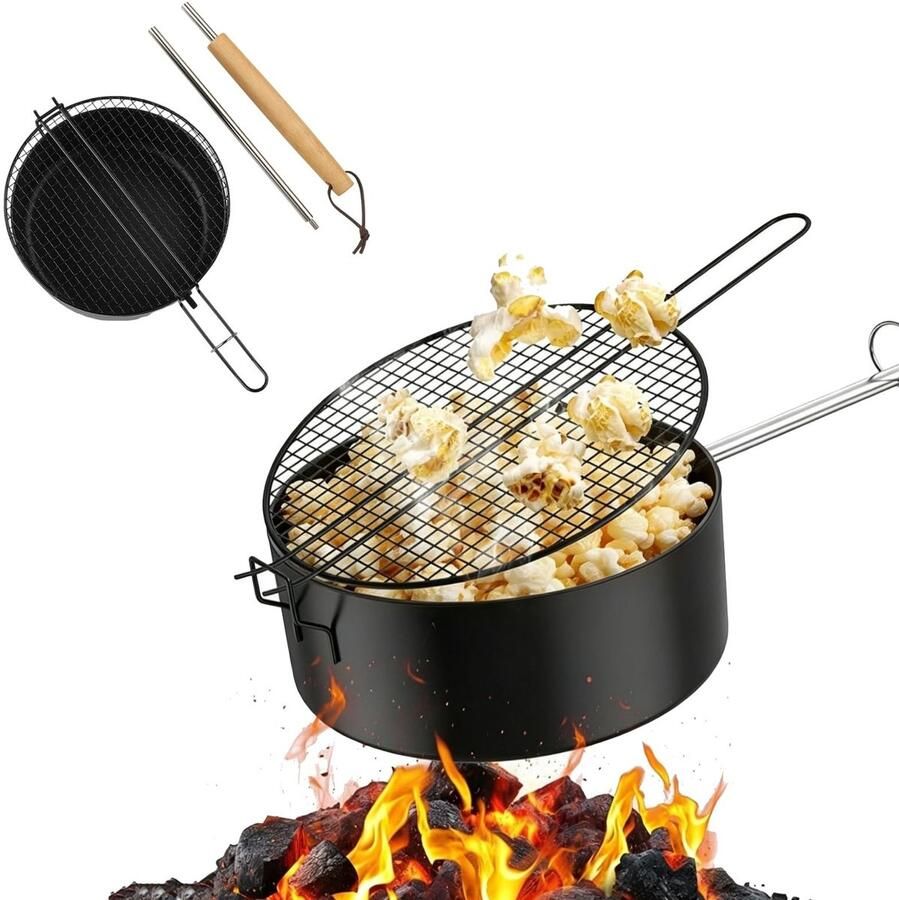 Solidchoice Draagbare Popcornmaker voor Kampvuur en Barbecue
