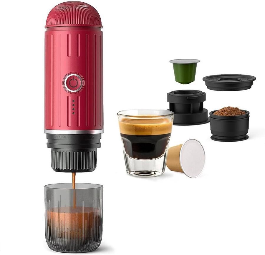 Solidchoice Draagbare USB-C Espresso Machine Zelfverwarmende Koffiemaker voor Reizen