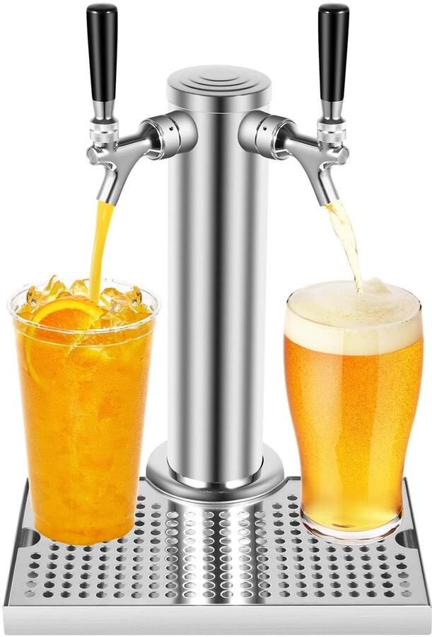 Solidchoice Dubbele RVS Bier Tap met Afneembare Druppelbak