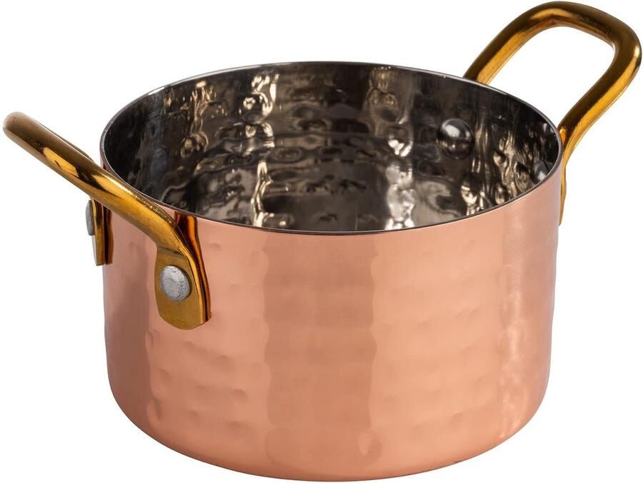 Solidchoice Elegante RVS Serveerpot met Koperlook Ø 9 cm
