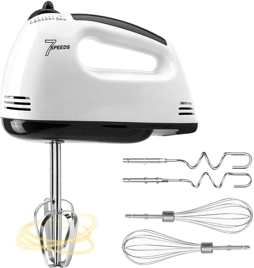 Solidchoice Elektrische Handmixer met 7 Snelheden en Kneedhaak