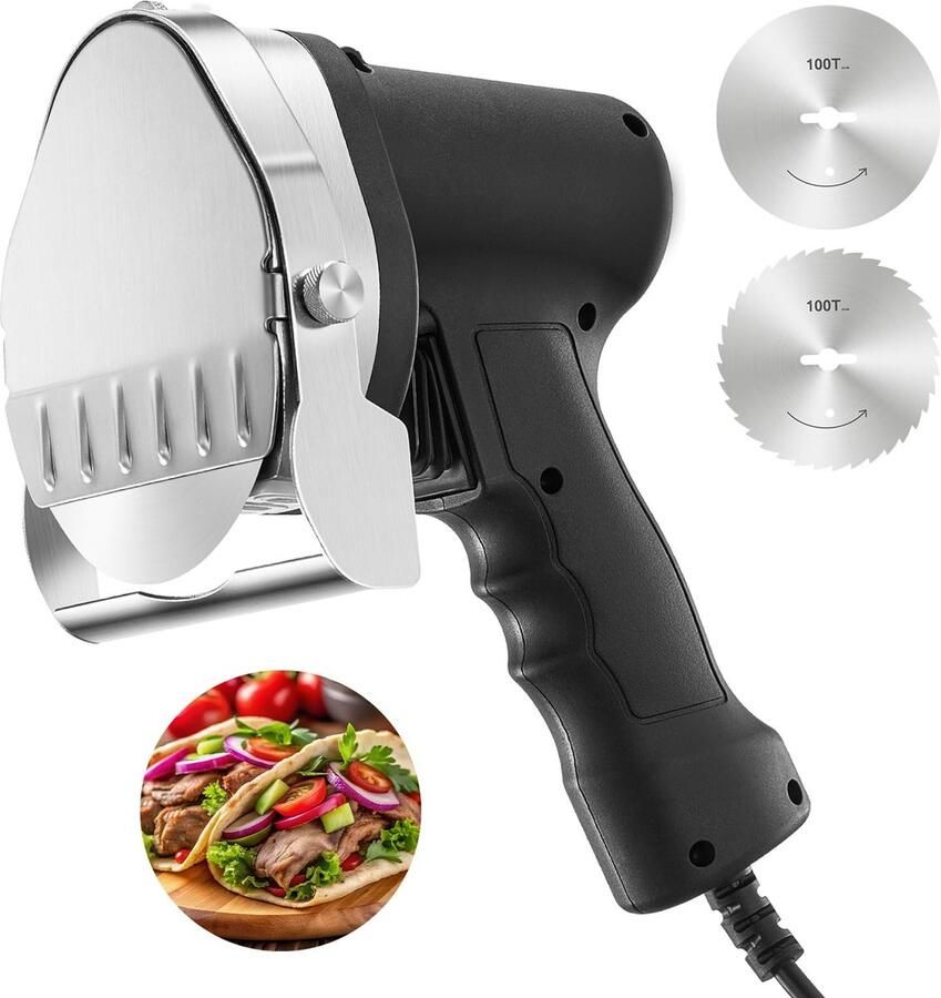 Solidchoice Elektrische Kebab Snijder met 2 Instelbare Bladen