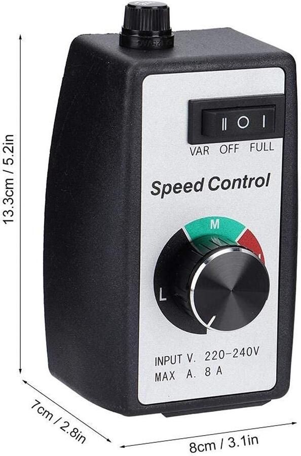 Solidchoice Elektronische ventilatortoerentalregelaar Snelheidsregelaar Eenvoudig te bedienen Compact formaat Voor afzuigkap Herbruikbare v