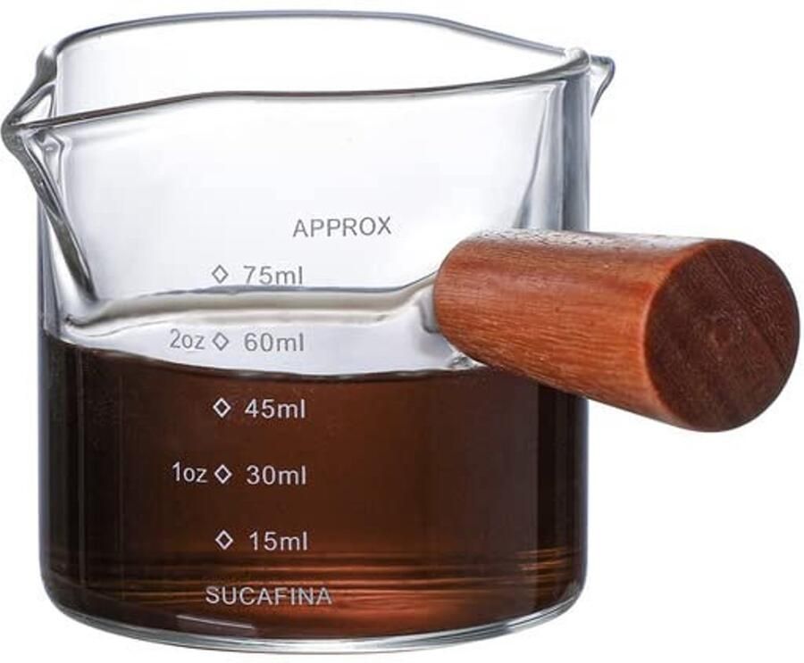 Solidchoice Espresso Maatglas met Handgreep en Schaalverdeling