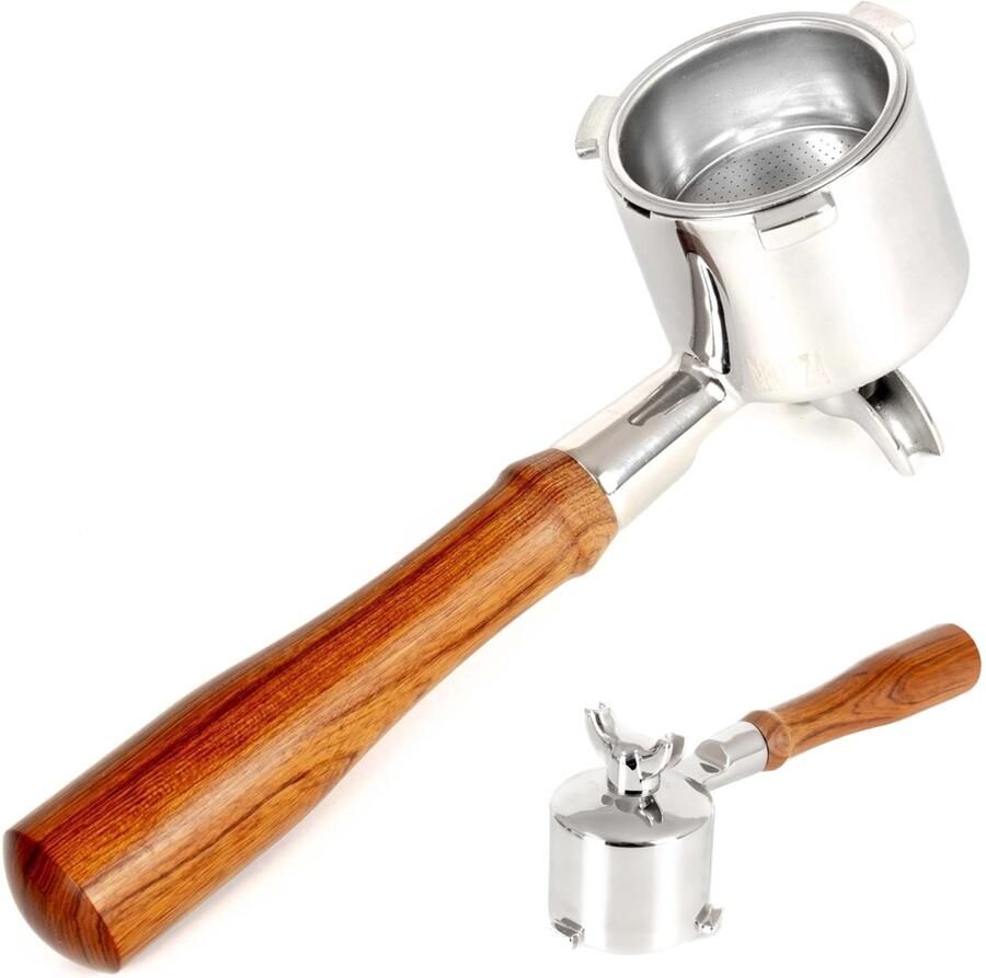 Solidchoice Espresso Portafilter met Dubbele Uitloop van Roestvrij Staal