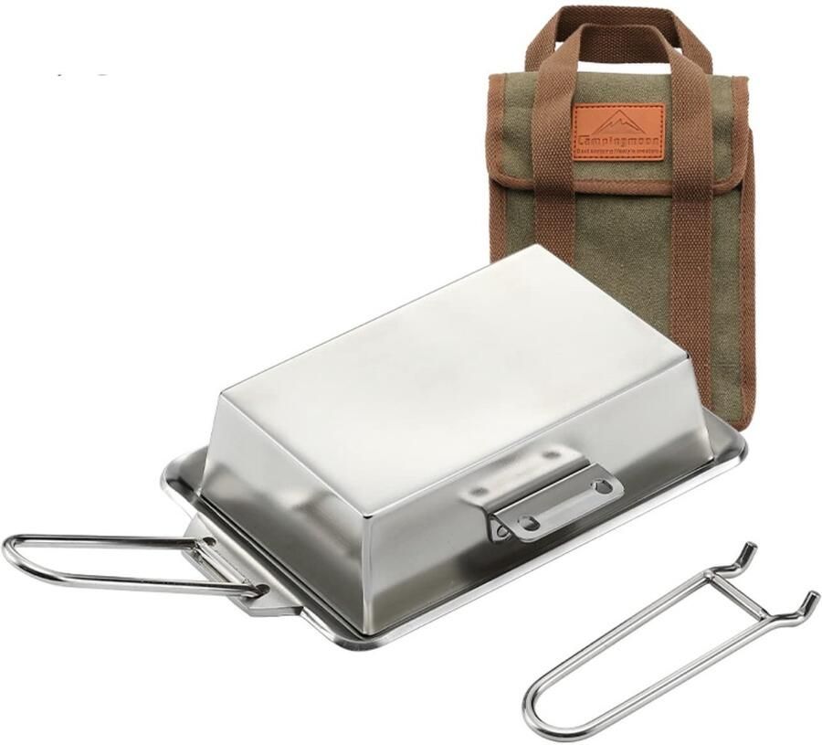 Solidchoice Extra Dikke Grillplaat van Roestvrij Staal met Afneembare Handgreep