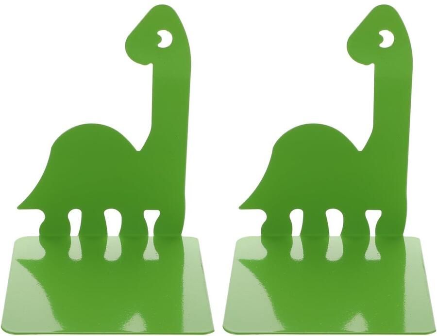 Solidchoice Groene Dinosaur Boeksteunen van IJzer