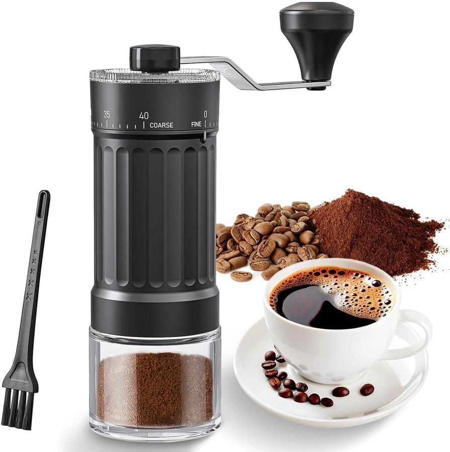 Solidchoice Handmatige Koffiemolen met 40 Verstelbare Instellingen en Ergonomisch Handvat
