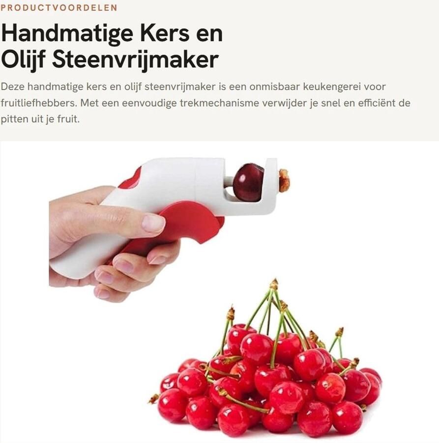 Solidchoice- Kersenontpitter Handheld Multitool Olijfontpitter Fruitontpitter Eenvoudig in gebruik Efficiënt en snel Compact ontwerp - Foto 1
