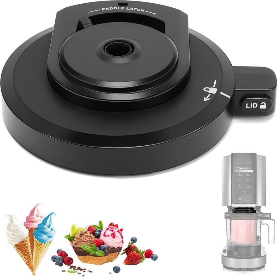 Solidchoice- Kombuisdeksel Hoogwaardige Buitenschaal Extern Deksel Compatibel met Ninja NC299AMZ NC301 NC300 NC201 NC101 IJsmachine-accessoires Perfecte Pasvorm Robuuste Afwerking Ijsdeksel