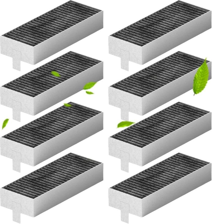 Solidchoice- Koolfilter Pakket van 8 Actieve Koolfilters Vervangingsfilter voor Afzuigkappen 193 x 75 x 35 mm Effectieve Geurverwijdering Eenvoudige Installatie Luchtfilter