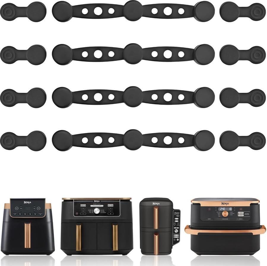 Solidchoice Magnetische Siliconen Gespen voor Heteluchtfriteuse 12 Stuks