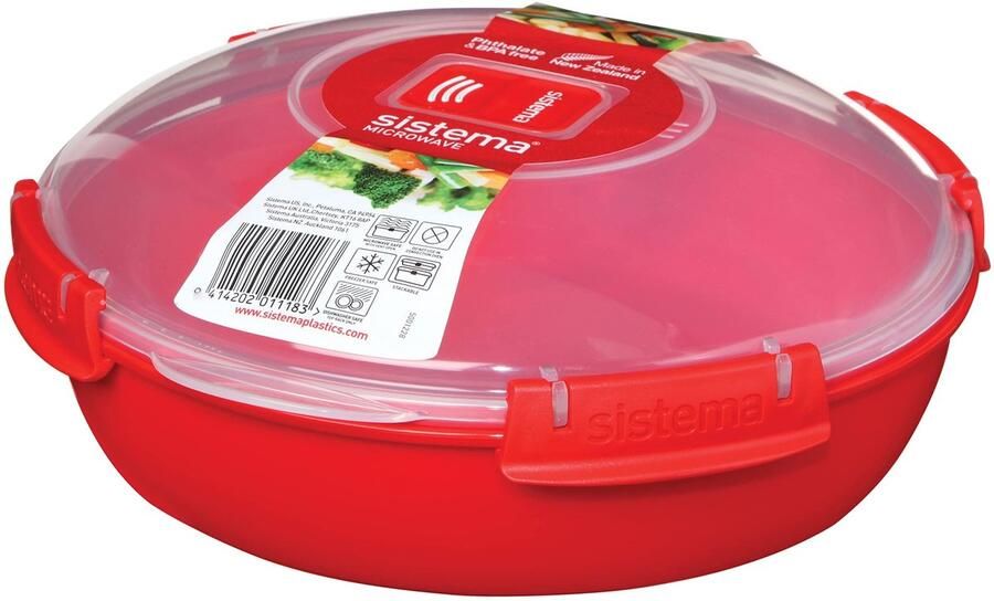 Solidchoice Magnetron Bord 1 3 L in Rood voor Snelle Maaltijden