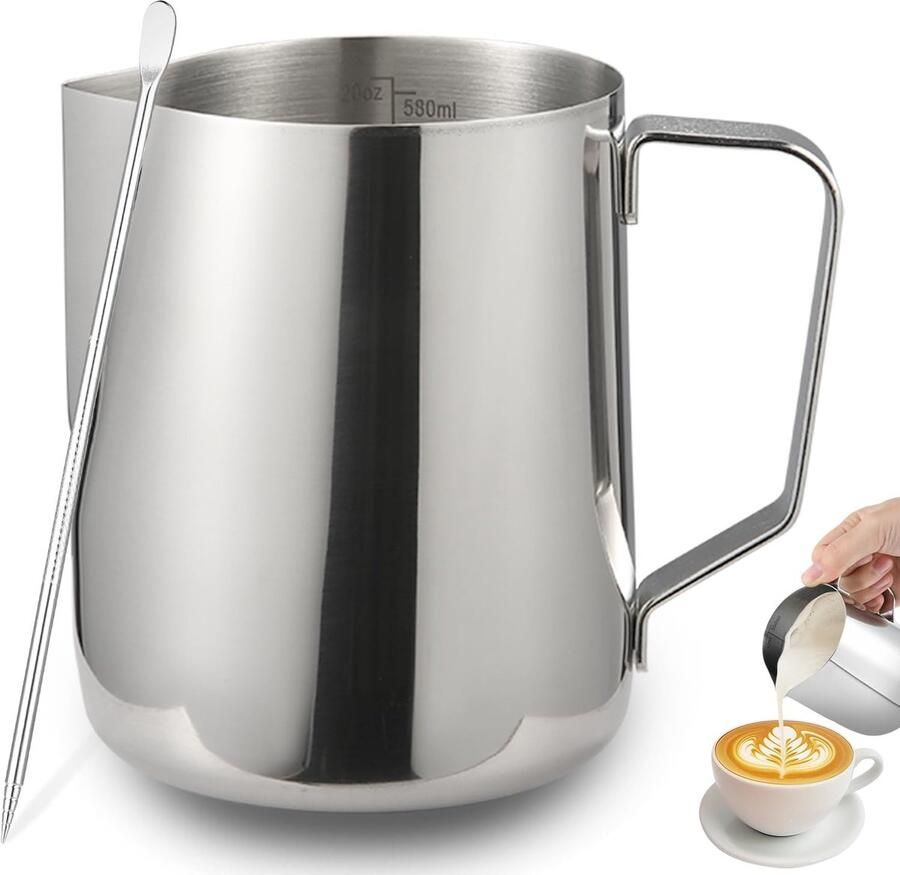 Solidchoice Melkopschuimer met Latte Art Pen en 600 ml Capaciteit