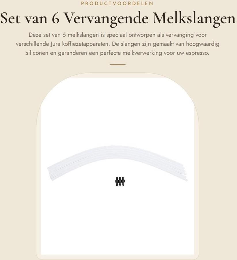 Solidchoice- Melkslangen Vervangingsset 6 Stuks Siliconen Melkslangen Aansluitingen Accessoireset Compatibel met Jura Hittebestendig Koffiemachine Slangen