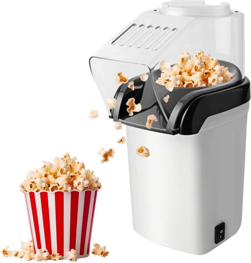 Solidchoice Mini Popcornmachine met 1200W voor Gezonde Popcorn zonder Olie