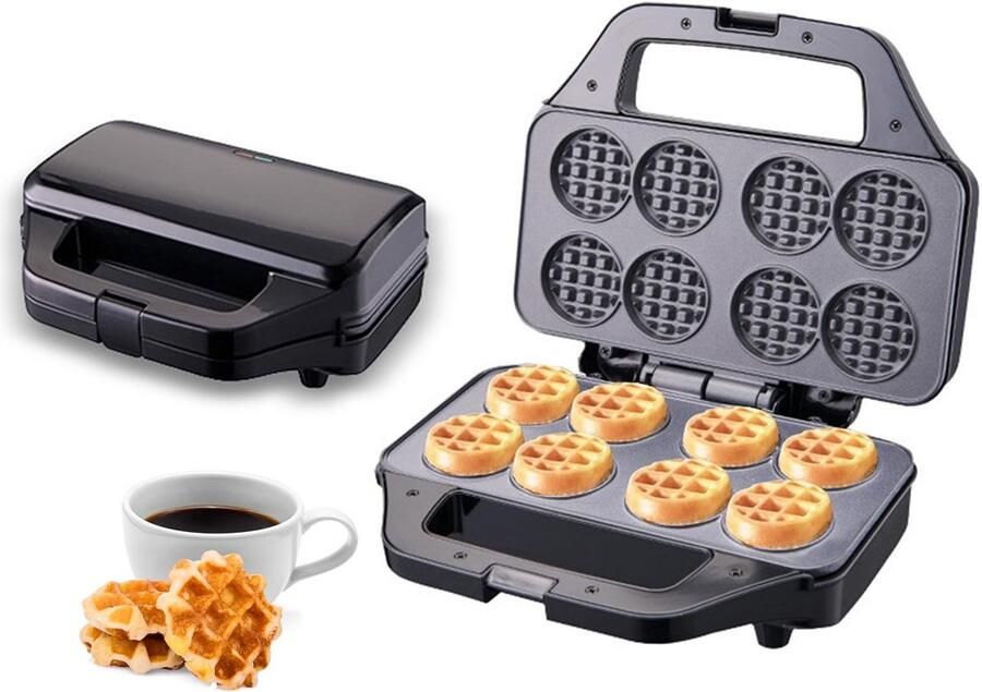 Solidchoice Mini Wafelijzer 850W met LED Indicator en Antiaanbaklaag