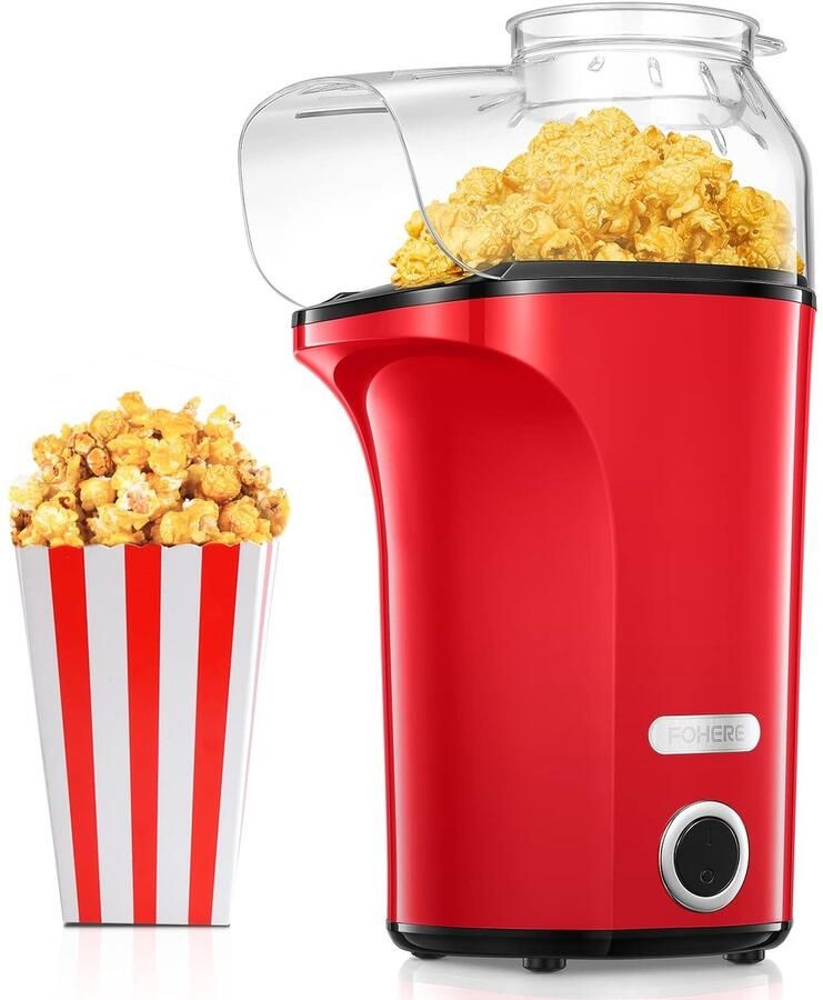 Solidchoice Popcorn Machine 1400W Gezonde olie-vrije popcornmaker met grote capaciteit