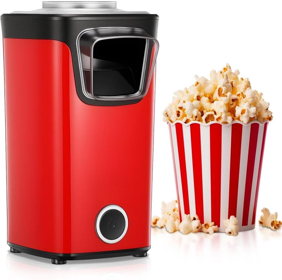 Solidchoice Popcornmachine met Meetbeker en Transparante Deksel