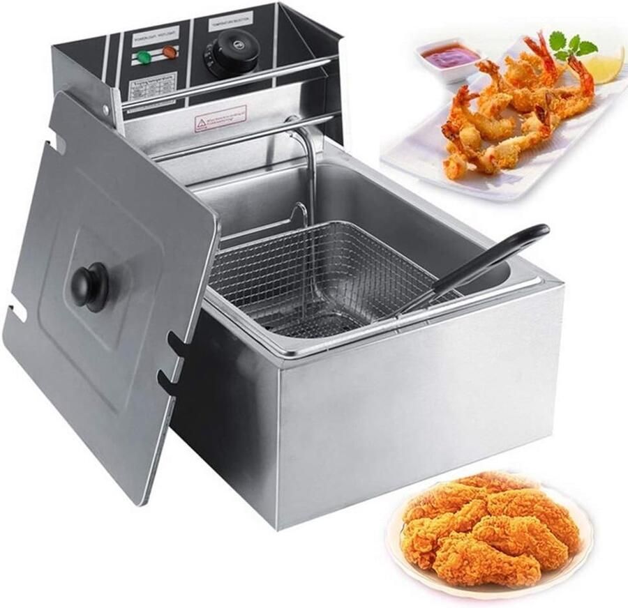 Solidchoice Professionele Elektrische Friteuse 6L voor Catering en Thuisgebruik