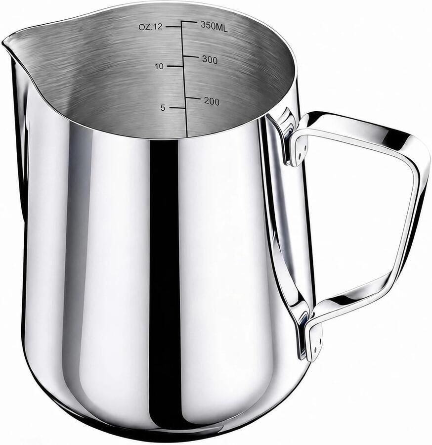 Solidchoice Roestvrijstalen Melkopschuimer 350ml met Latte Art Pens