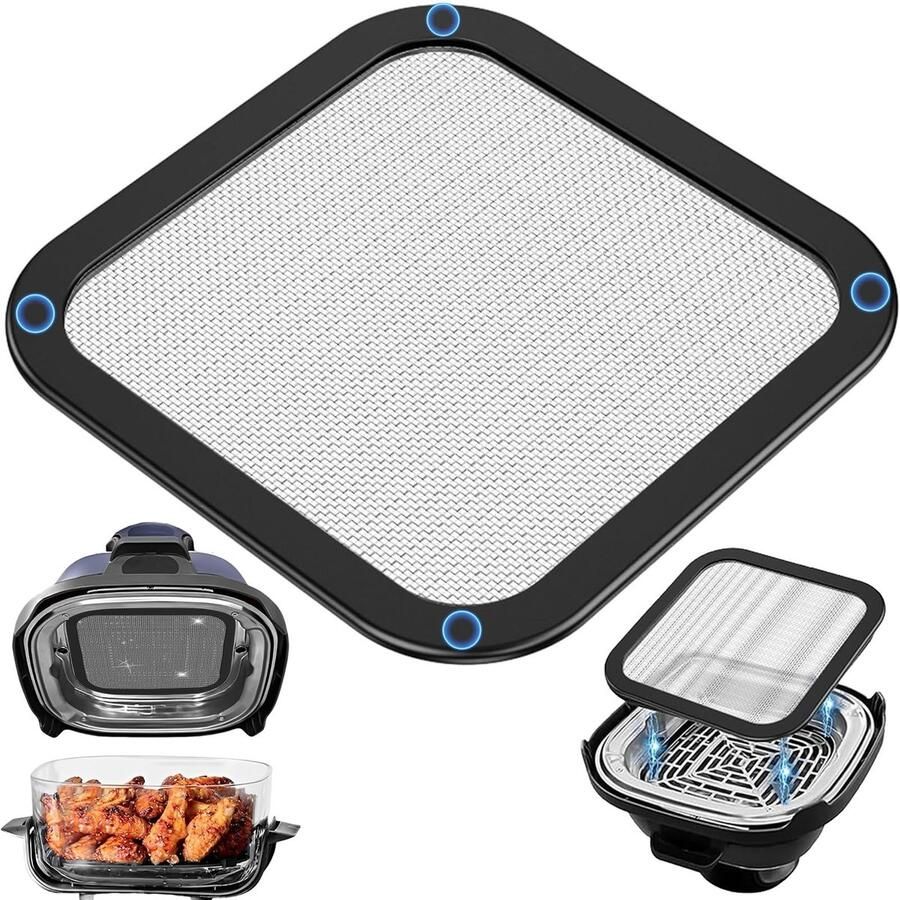 Solidchoice Roestvrijstalen Spatbescherming voor Airfryer Magnetisch en Vetwerend