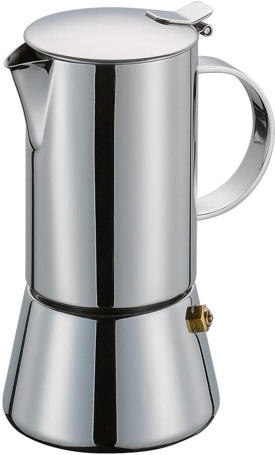 Solidchoice RVS Espresso Machine voor 4 Kopjes Geschikt voor Alle Fornuizen