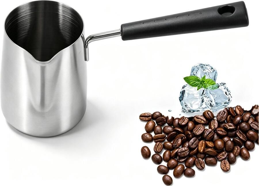 Solidchoice RVS Melkopschuimer met Handvat voor Koffie en Latte Art (600ml)