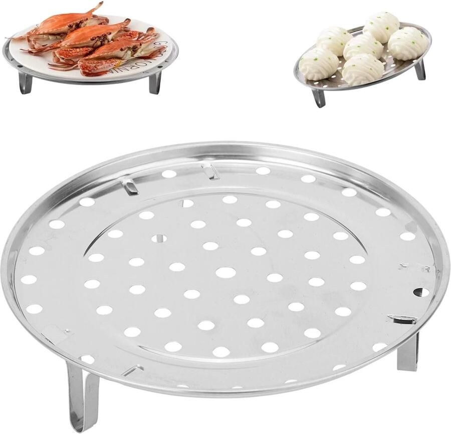 Solidchoice RVS Stoomrek voor Drukpannen en Inmaakpotten (20cm)