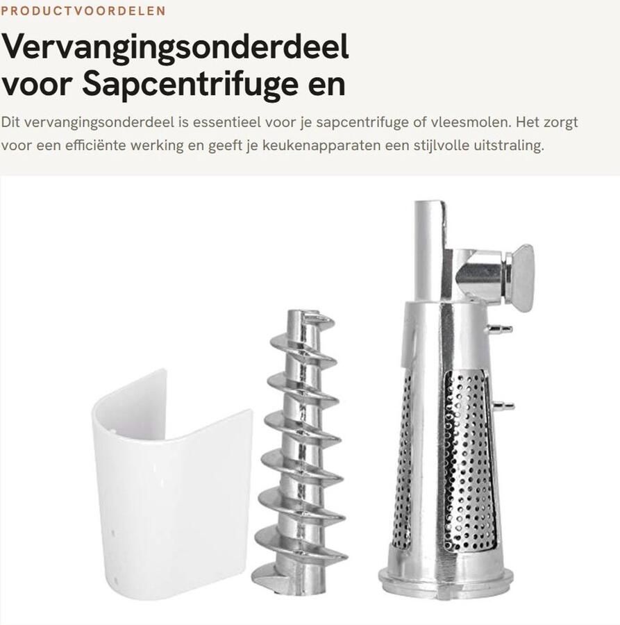 Solidchoice- Sapcentrifuge Accessoire Elegant Vleesmolenonderdeel Tomatenpersbevestiging Hoogwaardige Aluminiumlegering Slijtvaste Ontwerp Comfortabele Oplossing Vleesmolen