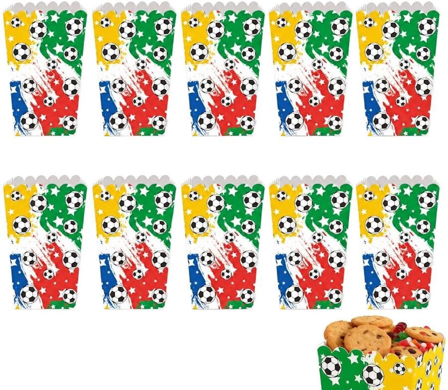 Solidchoice Set van 10 Popcorn Dozen voor Feestjes en Verjaardagen