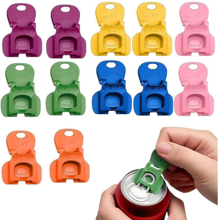 Solidchoice Set van 12 Handmatige Blikopeners voor Aluminium Blikken