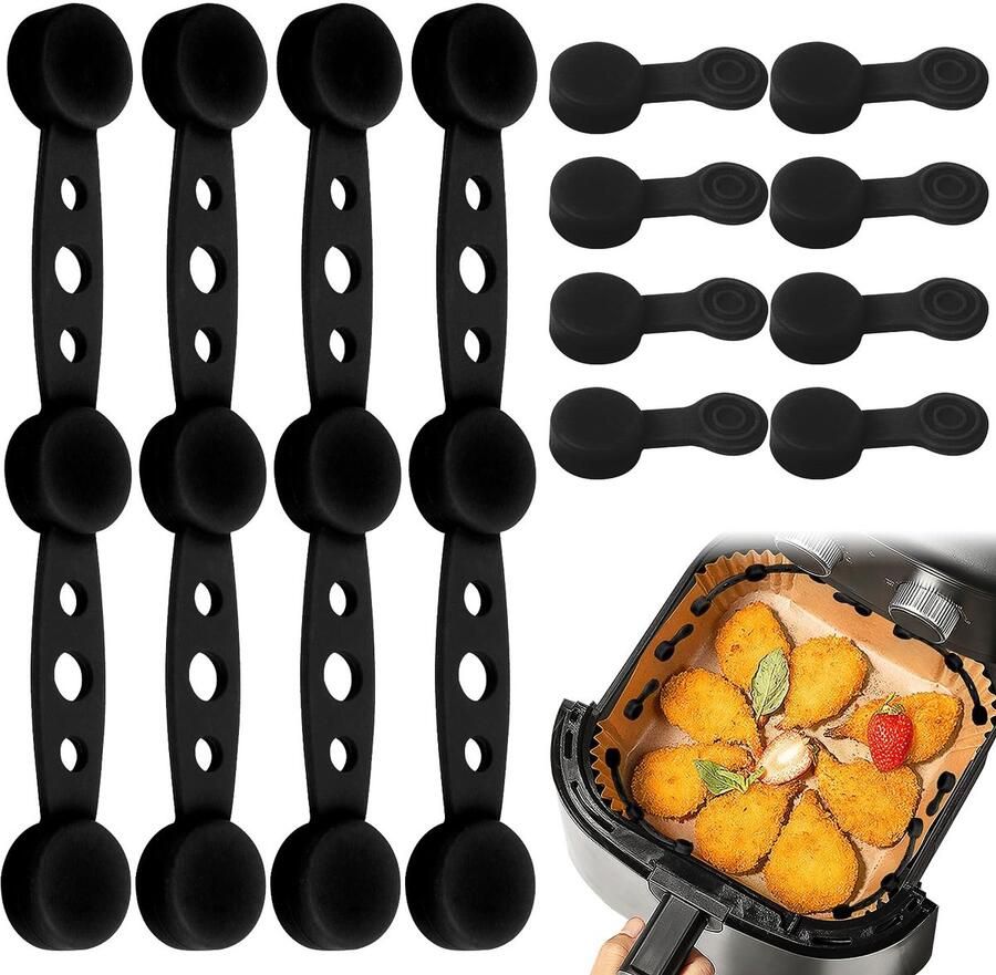 Solidchoice Set van 12 Magnetische Siliconen Klemmen voor Airfryer