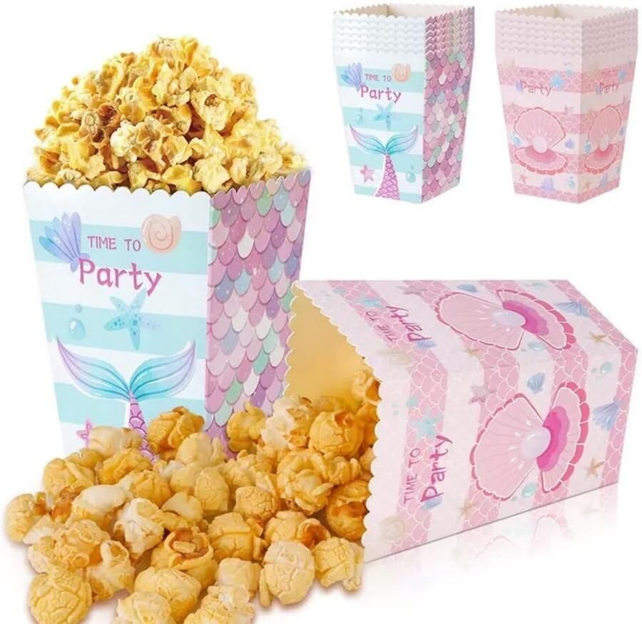 Solidchoice Set van 12 Popcorn Dozen voor Feestelijke Gelegenheden