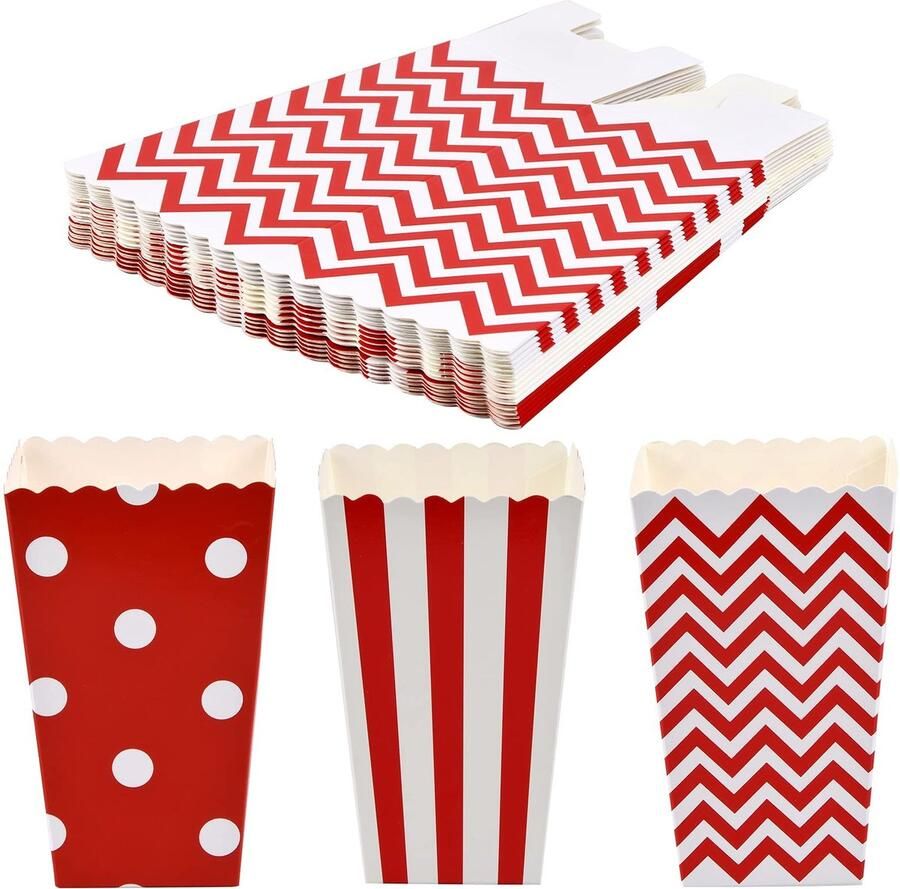 Solidchoice Set van 15 Popcorn Dozen voor Snacks en Feestjes