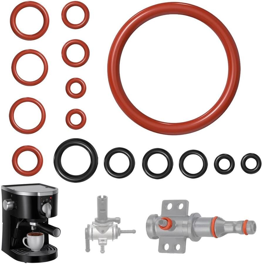 Solidchoice Set van 15 Silicone O-Ringen voor Koffiemachines