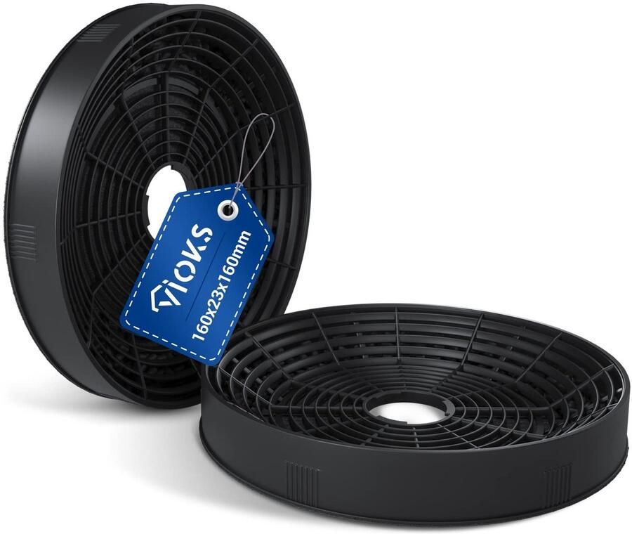 Solidchoice Set van 2 Actieve Koolstoffilters voor Afzuigkappen Diameter 160 mm