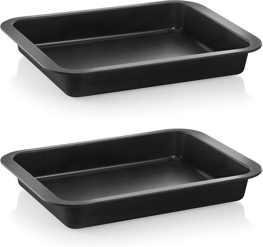Solidchoice Set van 2 Bakschalen met Handvat en Anti-aanbaklaag