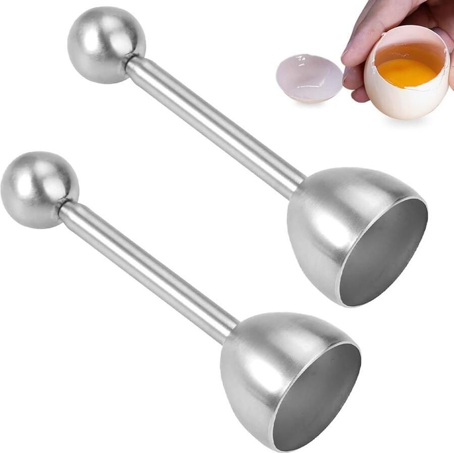 Solidchoice Set van 2 Eiersnijders voor Perfect Gekookte Eieren