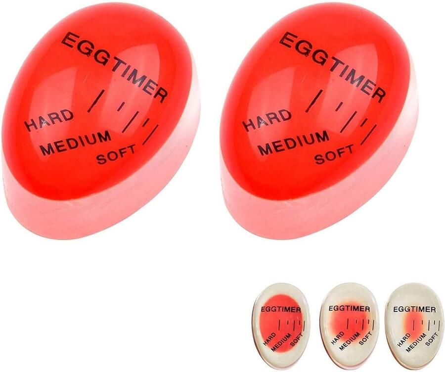 Solidchoice Set van 2 Herbruikbare Eitimers voor Perfect Gekookte Eieren