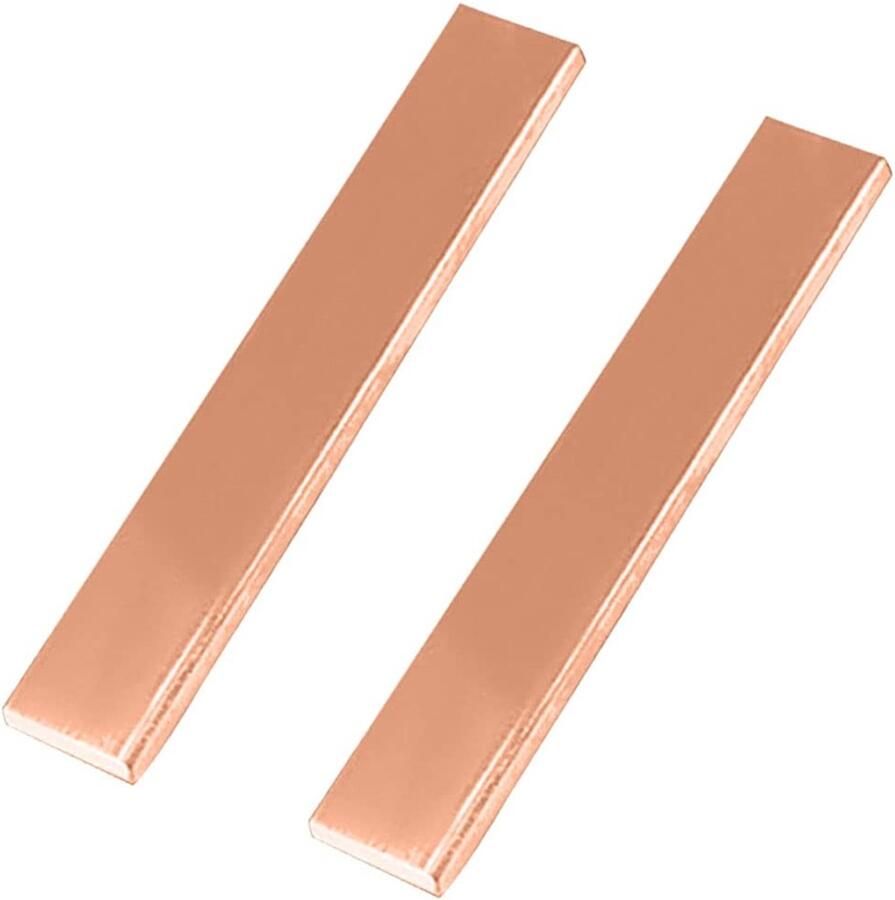 Solidchoice Set van 2 Koperen Platen 3 mm x 30 mm x 150 mm voor Mechanisch Snijden