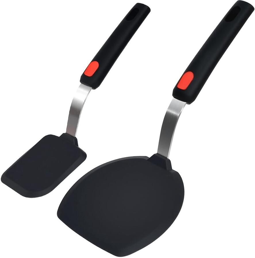 Solidchoice Set van 2 Pannenkoekenspatels met Antiaanbaklaag