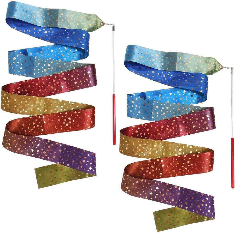 Solidchoice Set van 2 Ritmische Gymnastiekbanden met Sterren