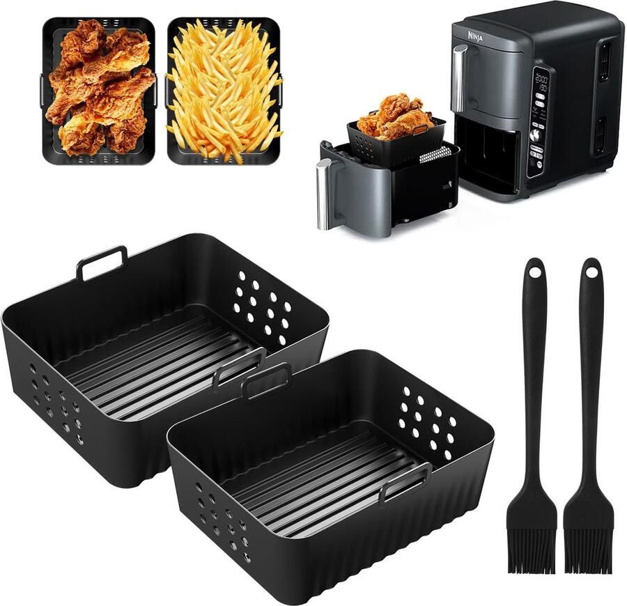 Solidchoice Set van 2 Siliconen Accessoires voor Airfryer Ninja Double Stack XL